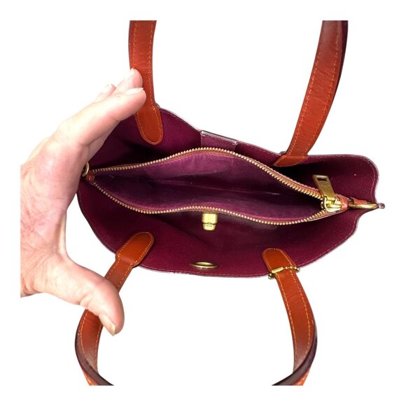 Coach Signature Willow Canvas Mini Tote Bag Purse Pocketbook Leather Handles - Picture 9 of 12